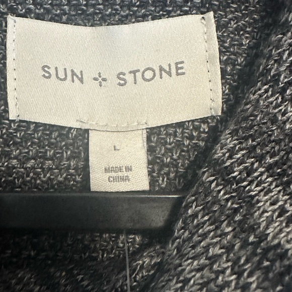 Sun + Stone Gray Knit Turtleneck Sweater - Picture 7 of 8